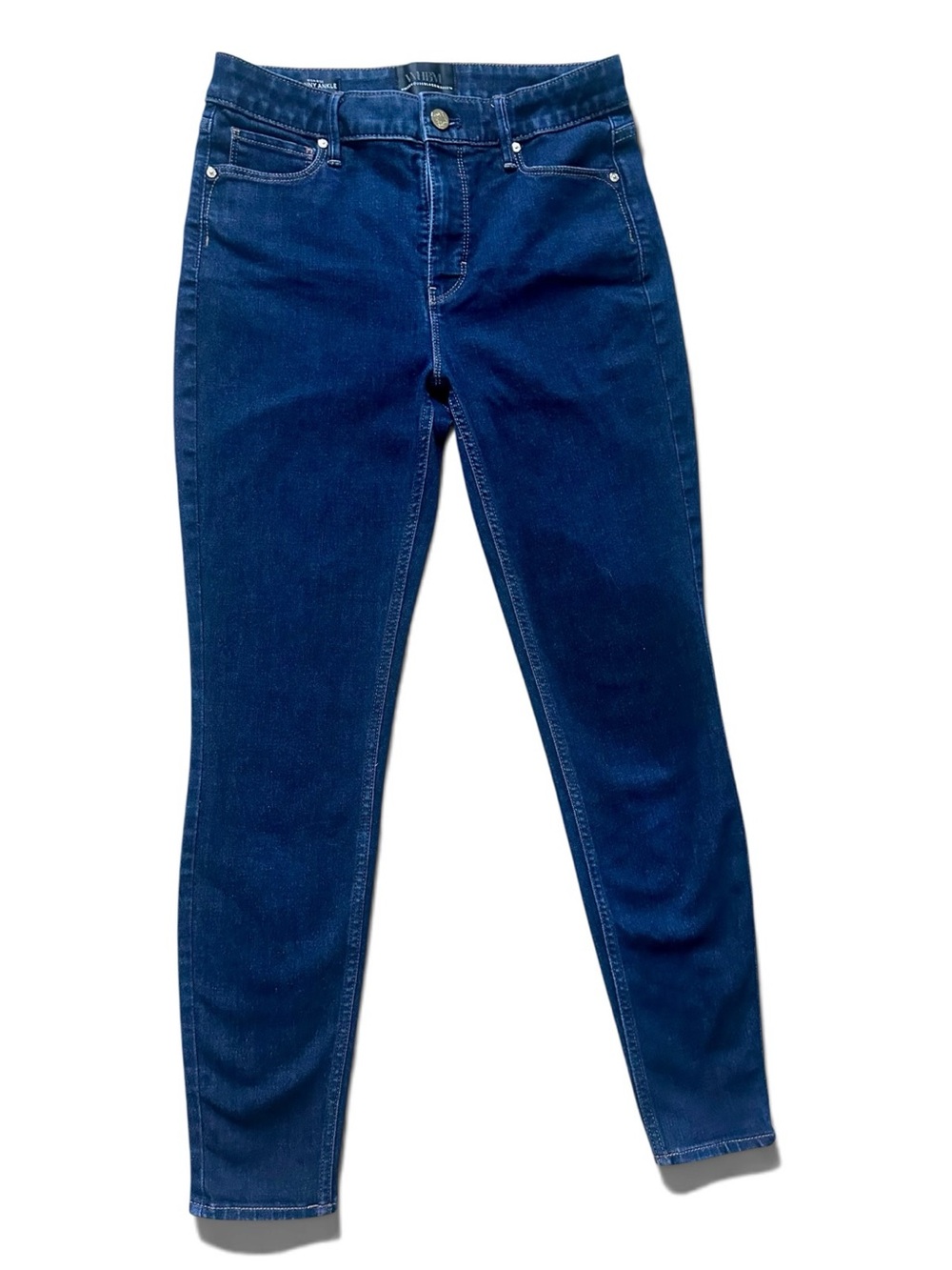 WHBM Dark Blue Skinny Ankle Jeans